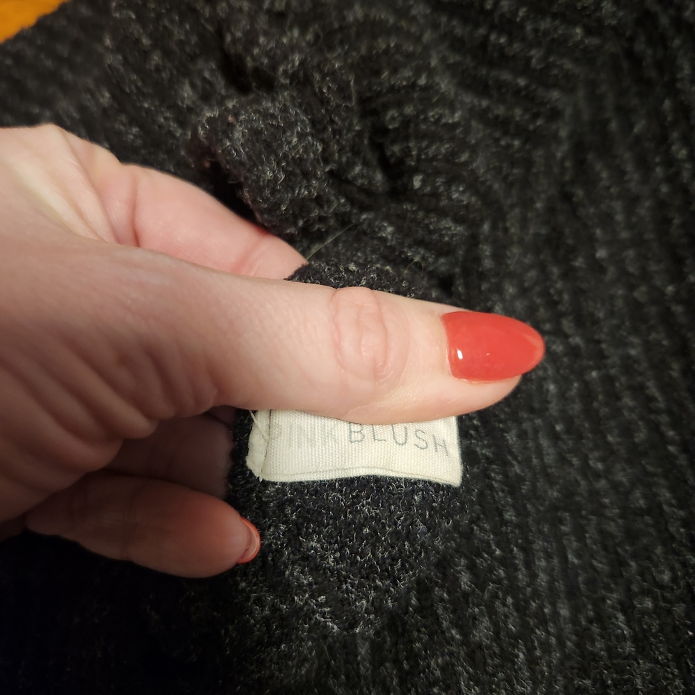 Pinkblush Black Ribbed Twist-Front Sweater - Picture 4 of 4